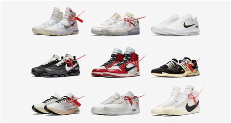 best off white nike sneakers